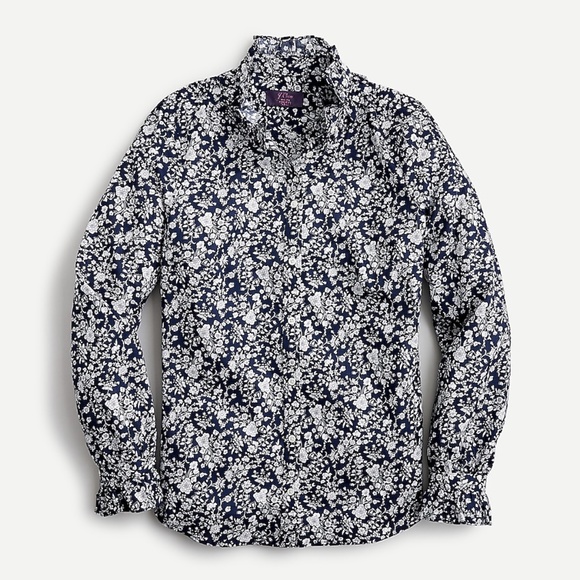 J. Crew Ruffle Collar in Libery® Summer Bloom - Picture 2 of 7